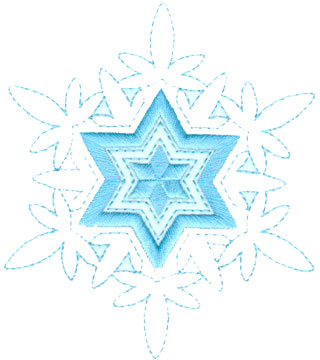 Embroidery Design: Decorative Snowflake4.33" x 5.00"