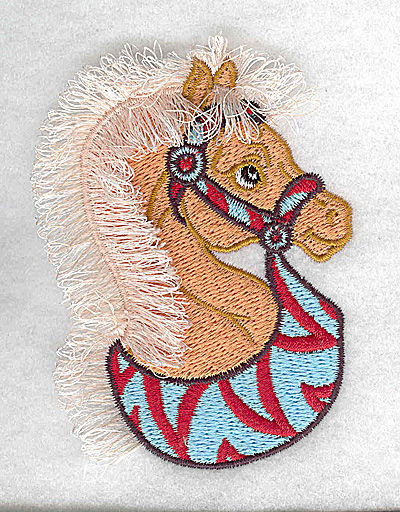 Embroidery Design: Carousel Horse 1 Fringe 2.66w X 3.61h