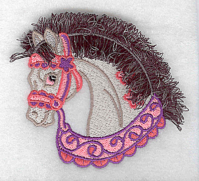 Embroidery Design: Carousel Horse 3 Fringe 3.32w X 3.03h