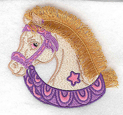 Embroidery Design: Carousel Horse 4 Fringe 3.84w X 3.51h