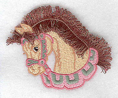 Embroidery Design: Carousel Horse 6 Fringe 3.50w X 2.99h