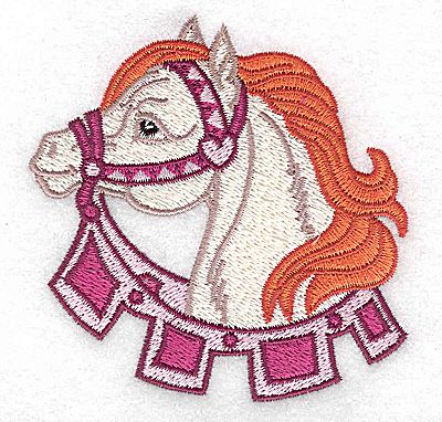 Embroidery Design: Carousel Horse 7 3.43w X 3.54h