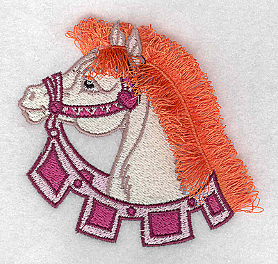 Embroidery Design: Carousel Horse 7 Fringe 3.67w X 3.55h