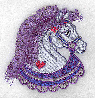 Embroidery Design: Carousel Horse 9 Fringe 3.26w X 3.52h
