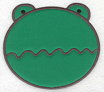 Embroidery Design: Frog head applique large 5.55w X 4.98h