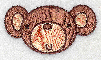 Embroidery Design: Monkey head 2.82w X 1.53h