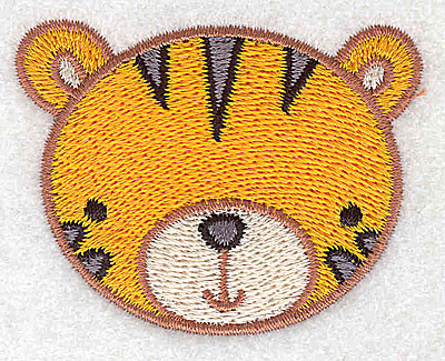 Embroidery Design: Tiger head 2.42w X 1.87h