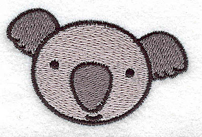 Embroidery Design: Koala bear head 2.58w X 1.60h