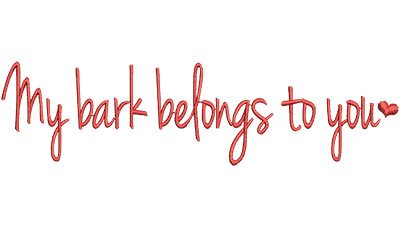 Embroidery Design: May Bark Belongs To You 6.52w X 1.72h