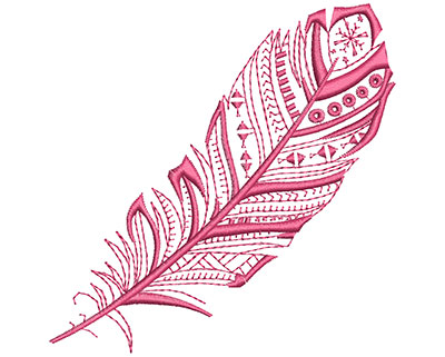 Embroidery Design: Fancy Feather C Large 4.04w X 4.09h