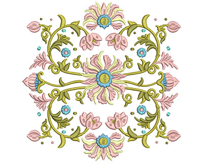 Embroidery Design: Harmony Floral 2 7.84w X 7.87h