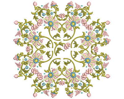 Embroidery Design: Harmony Floral 4 7.86w X 7.86h