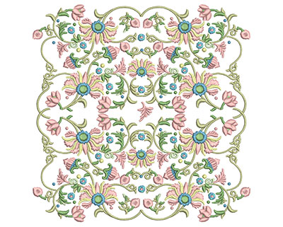 Embroidery Design: Harmony Floral 5 7.85w X 7.86h