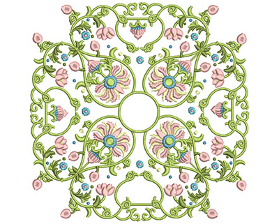 Embroidery Design: Harmony Floral 7 7.87w X 7.87h