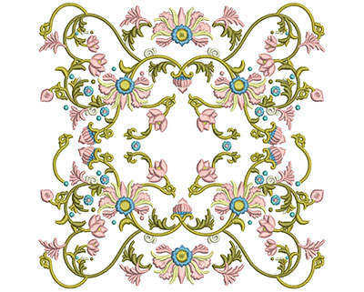 Embroidery Design: Harmony Floral 8 7.86w X 7.86h