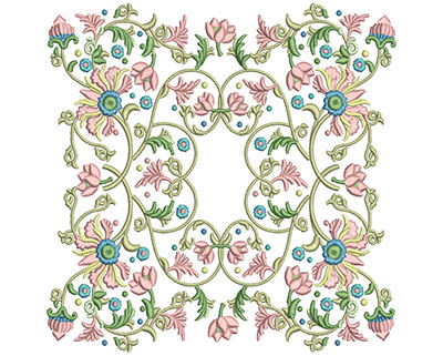 Embroidery Design: Harmony Floral 9 7.86w X 7.84h