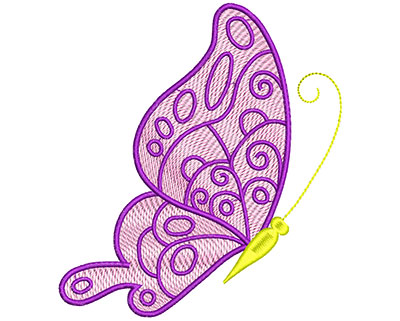 Embroidery Design: Mylar Magic Butterfly 5 Large 4.81w X 5.36h