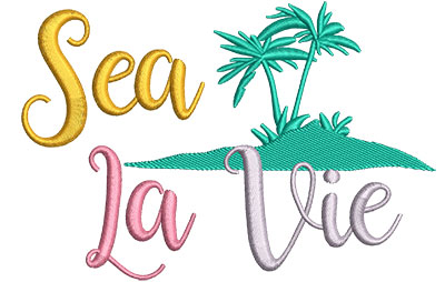 Embroidery Design: Sea La Vie 5.44w X 3.71h