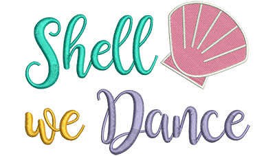 Embroidery Design: Shell We Dance 5.92w X 4.10h