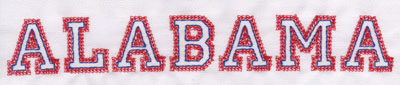 Embroidery Design: Alabama Name1.19" x 7.96"