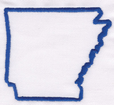 Embroidery Design: Arkansas Outline2.83" x 3.23"