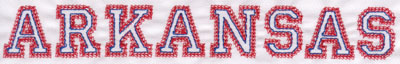 Embroidery Design: Arkansas Name1.11" x 8.01"