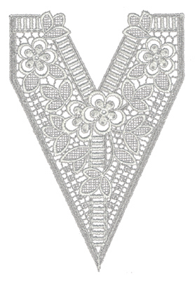 Embroidery Design: Lace Medium 16" x 8.99"