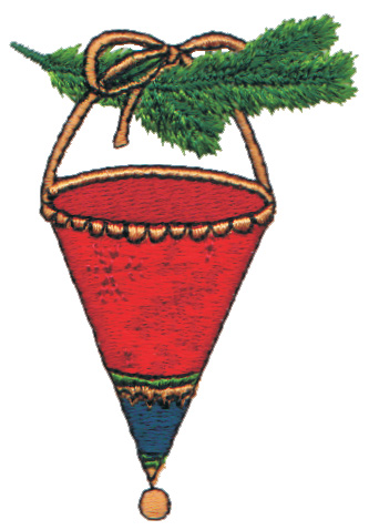 Embroidery Design: Cone Shaped Hanging Ornaments2.12" x 3.06"