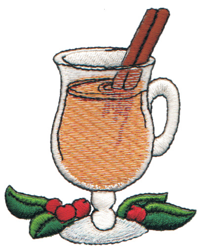Embroidery Design: Cup of Wassail2.62" x 3.16"