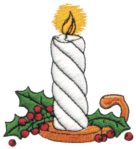 Embroidery Design: Lighted Candle2.88" x 3.09"