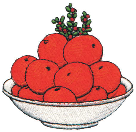 Embroidery Design: Bowl of Oranges2.93" x 2.84"