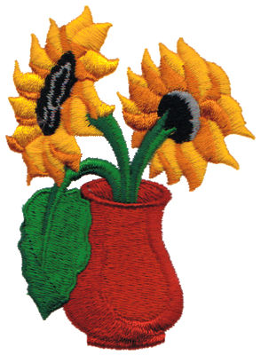 Embroidery Design: Sunflowers2.66" x 3.61"