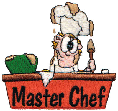Embroidery Design: Master Chef3.57" x 3.37"