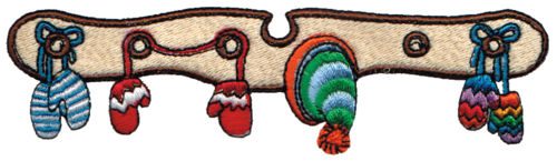 Embroidery Design: Mittens & Toques5.79" x 1.57"