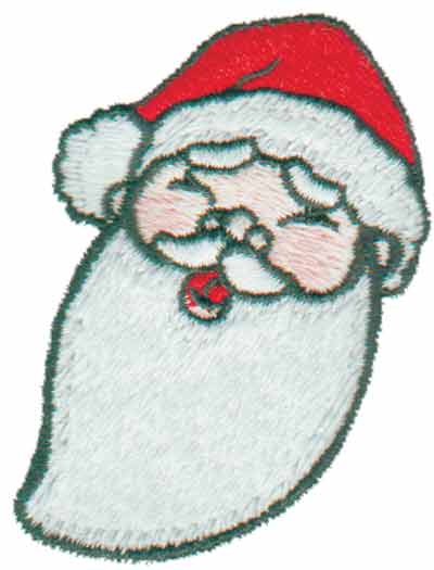 Embroidery Design: Santa Head1.92" x 2.61"