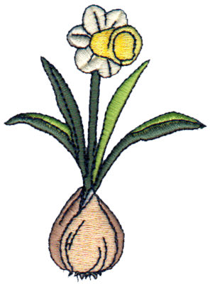 Embroidery Design: Daffodil2.53" x 3.43"