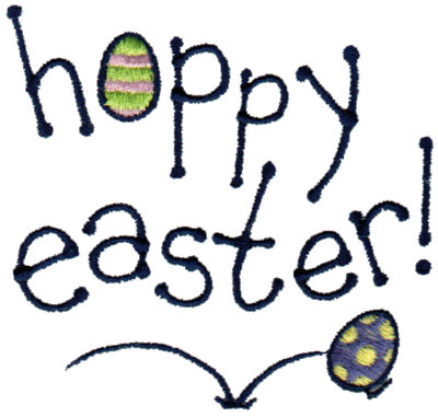 Embroidery Design: Hoppy Easter3.40" x 3.21"