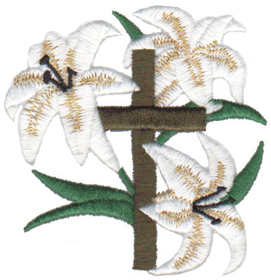 Embroidery Design: Easter Lilies3.18" x 3.25"