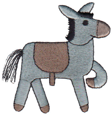 Embroidery Design: Donkey2.99" x 3.08"