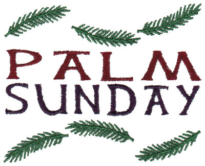 Embroidery Design: Palm Sunday3.40" x 2.77"
