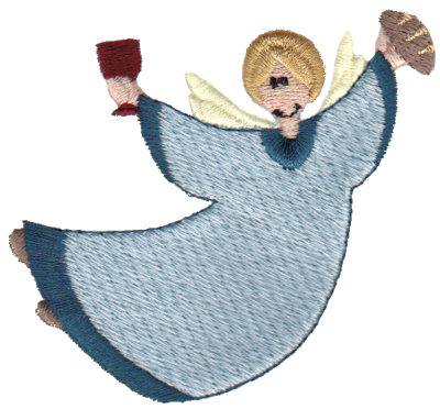 Embroidery Design: Angel3.51" x 2.85"