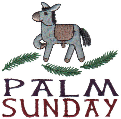 Embroidery Design: Palm Sunday - Donkey3.40" x 3.34"