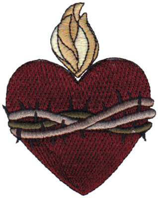 Embroidery Design: Sacred Heart2.80" x 3.55"
