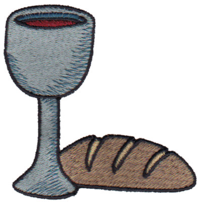 Embroidery Design: Communion Cup & Bread3.03" x 2.99"