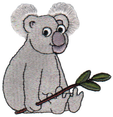 Embroidery Design: Fringe Koala Bear2.94" x 2.87"