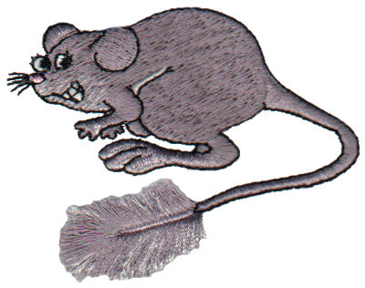 Embroidery Design: Fringe Mouse3.09" x 2.24"