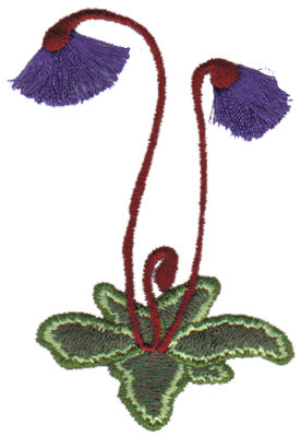 Embroidery Design: Butterwort2.07" x 3.24"