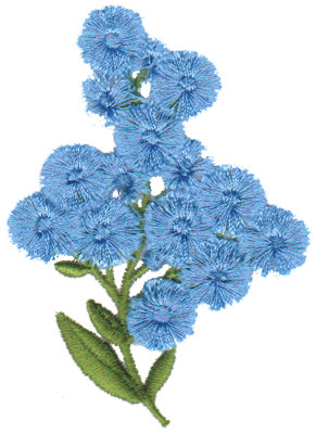 Embroidery Design: Forget-Me-Nots2.31" x 3.28"