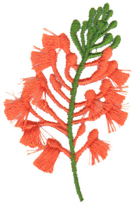 Embroidery Design: Fringed Orchid1.96" x 3.18"