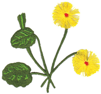 Embroidery Design: Yellow Flowers3.77" x 3.59"